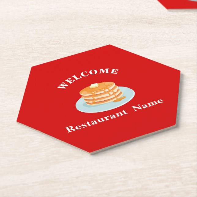 Frühstücksrestaurant Begrüßung Bäckerei Personalis Untersetzer (angewinkelt)