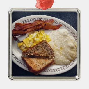 Frühstückszeit - Bacon Eggs Toast Grites Ornament Aus Metall