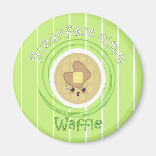 Frühstückszeit - Waffel Magnet