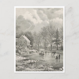 Frühwinterfarm Postkarte