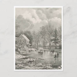 Frühwinterfarm Postkarte