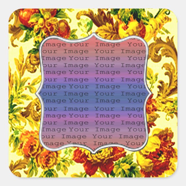 Frühzeit-Hochzeitsticker Quadratischer Aufkleber (Vorderseite)