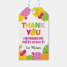 Fruit Anniversaire Merci Favoriser les étiquettes 