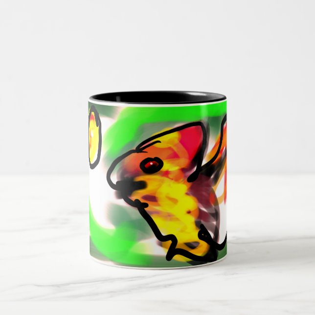 Fruit bat  art zweifarbige tasse (Mittel)