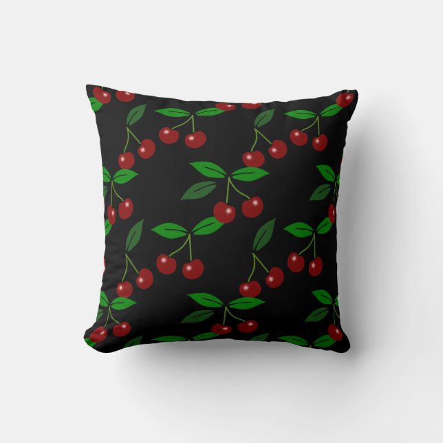 Fruit cerise classique et Coussin feuille 2 (Recto)