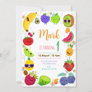 Fruit Cuit Invitation Anniversaire