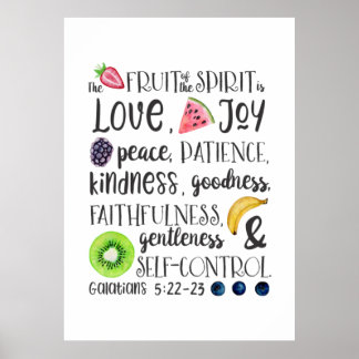 Fruit de l'Esprit, Verset de la Bible Impression A