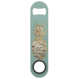 Fruit de marbre chic moderne d'ananas d'or