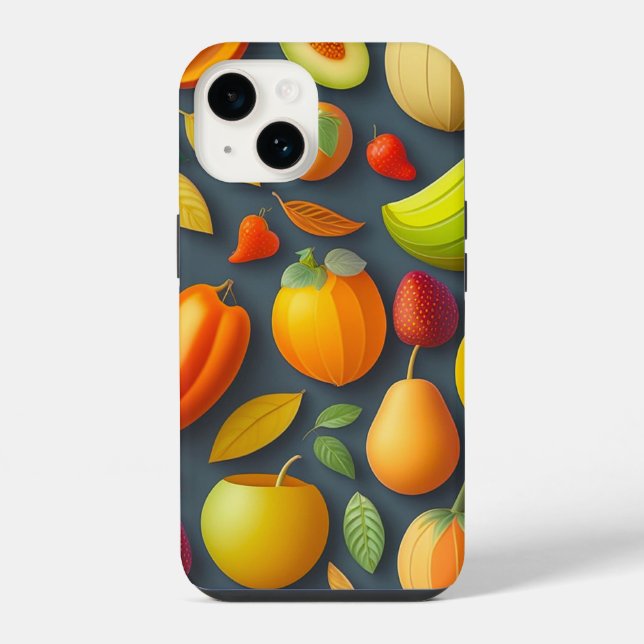 Fruit Design iPhone Case 14 Hülle (Rückseite)