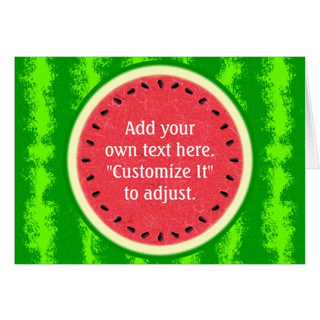 Fruit d'été de la tranche de pastèque Personnalisé (Devant horizontal)