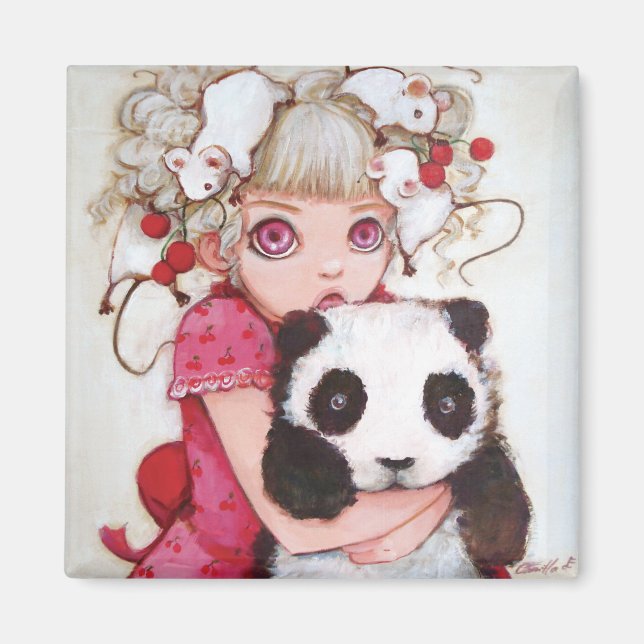 Fruit Fuzz Square Magnet (Vorne)