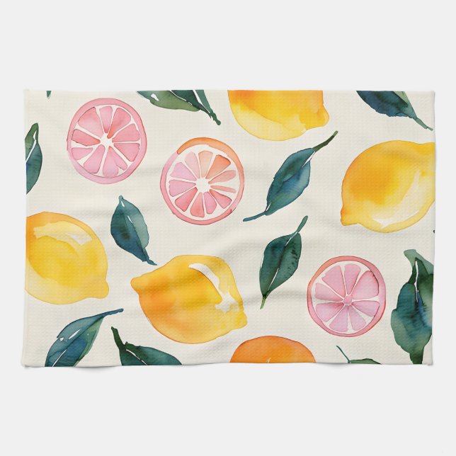 Fruit Lemon Leaf Bauernhof Dekoration Küche Handtu Geschirrtuch (Horizontal)