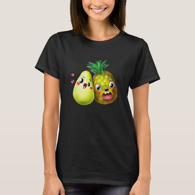 Fruit Love Pear and Pineapple T-Shirt (Vorderseite)