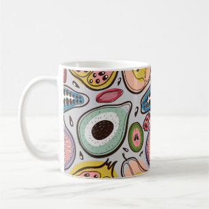 Fruit Medley: Lebhaftes, nahtloses Muster Kaffeetasse
