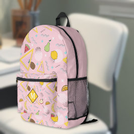 Fruit Memphis Pink Pattern  Bedruckter Rucksack