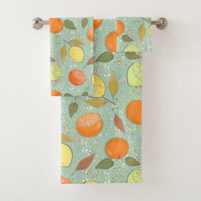 Fruit motif aux citrons, oranges (En situation)