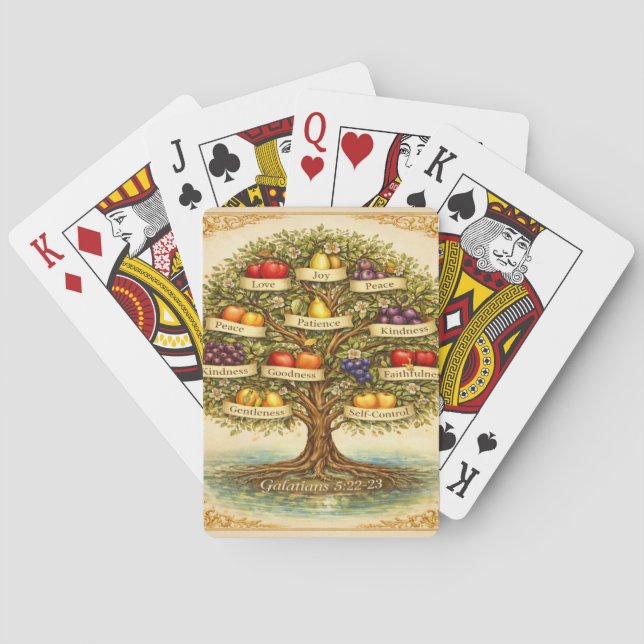 Fruit of the Spirit Tree Wall Art – Spielkarten (Rückseite)