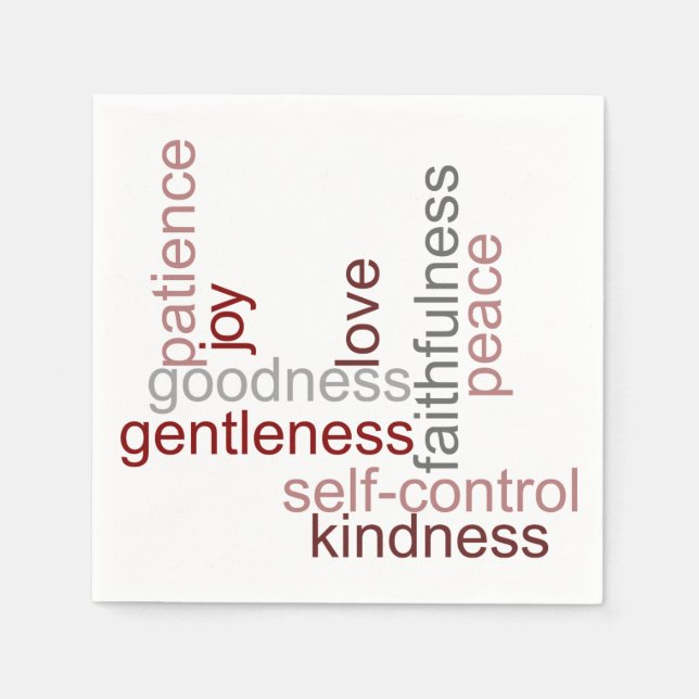 Fruit of the Spirit Word Art Serviette (Vorderseite)