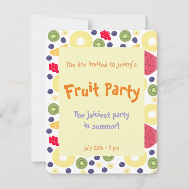 Fruit party - Invitation (Devant)