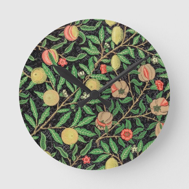 Fruit pattern (1862) By William Morris Runde Wanduhr (Vorderseite)