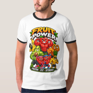 Fruit Power – Muskelbepackte Früchte Fitness Carto T-Shirt