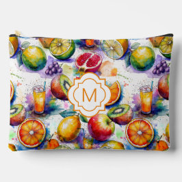 Fruit Punch Watercolor Pattern Personalized Zubehörtasche