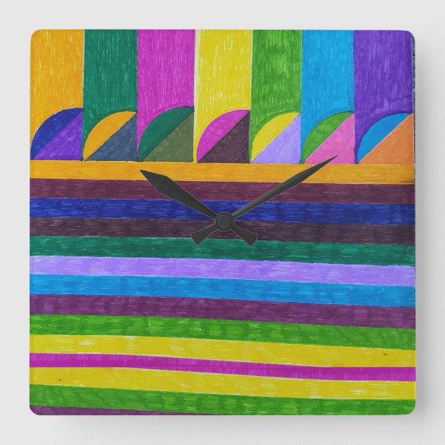 "Fruit" Quadratische Wanduhr (Vorderseite)