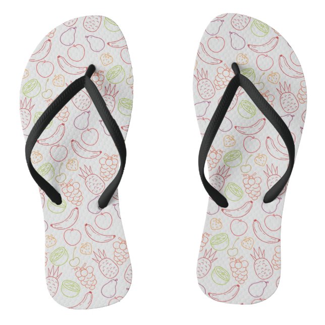Fruit seamless pattern | Fruit surface pattern 12 Flip Flops (Fußbett)
