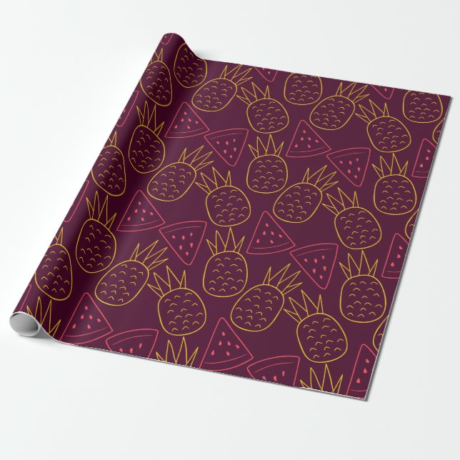 Fruit seamless pattern | Fruit surface pattern 18 Geschenkpapier (Ungerollt)
