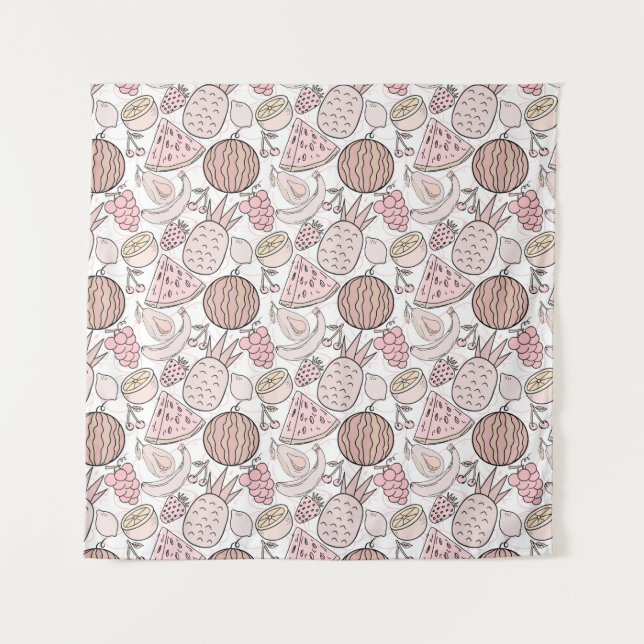 Fruit seamless pattern | Fruit surface pattern 1 Wandteppich (Vorderseite)