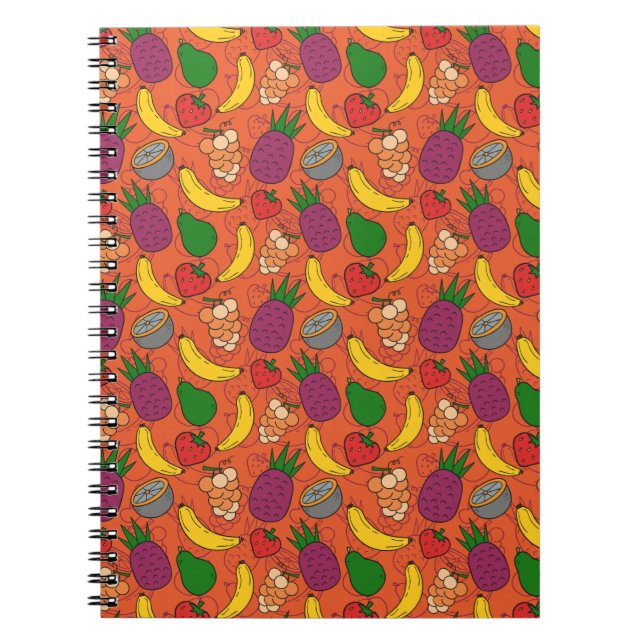 Fruit seamless pattern | Fruit surface pattern 40 Notizblock (Vorderseite)