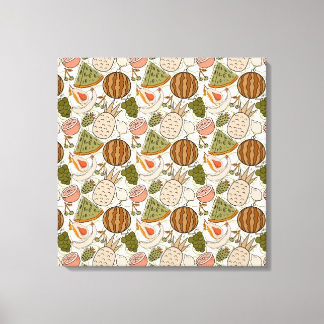 Fruit seamless pattern | Fruit surface pattern 54 Leinwanddruck (Vorderseite)