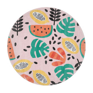 Fruit Stilvoll: Vintages Muster. Schneidebrett