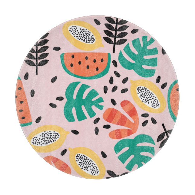 Fruit Stilvoll: Vintages Muster. Schneidebrett (Vorderseite)