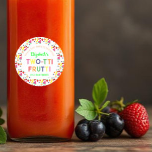 Fruit Two-tti Frutti 2. Geburtstag Runder Aufkleber