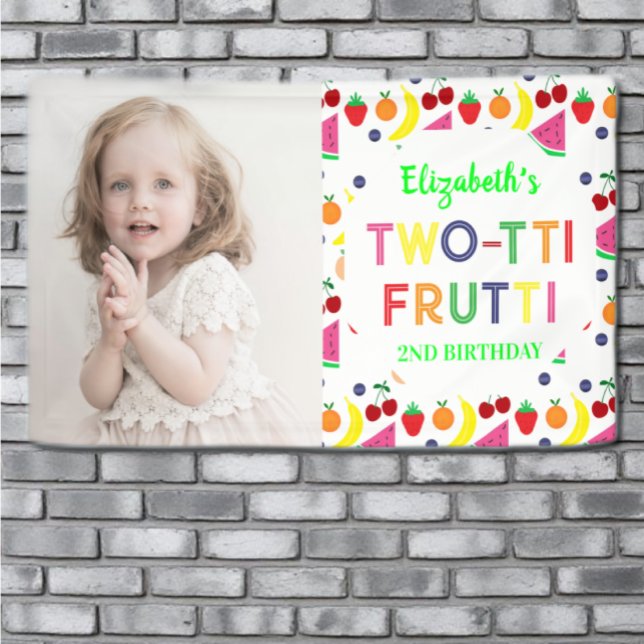 Fruit Two-tti Frutti 2nd Birthday Banner (Von Creator hochgeladen)