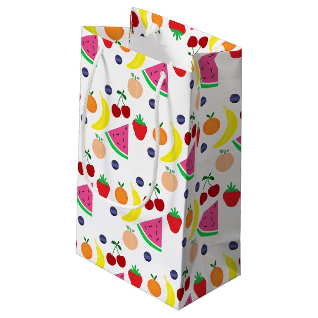 Fruit Two-tti Frutti 2nd Birthday Kleine Geschenktüte (Rückseite Schrägansicht)