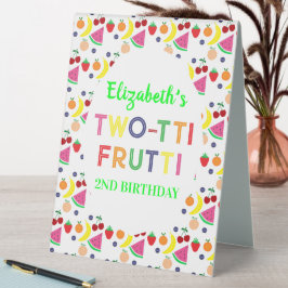 Fruit Two-tti Frutti 2nd Birthday Tischaufsteller