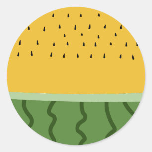 Fruit Watermelon Runder Aufkleber