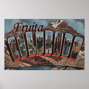 Fruita, Colorado - Große Buchstabenszenen Poster