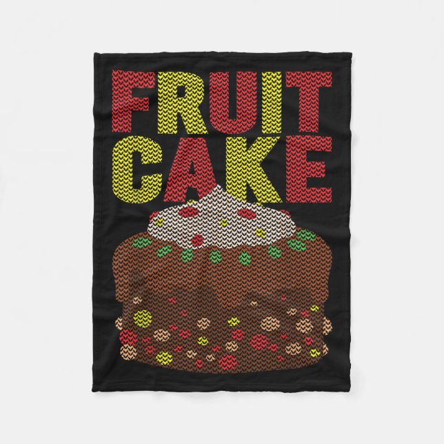 Fruitcake Funny Ugly Christmas Fleecedecke (Vorderseite)