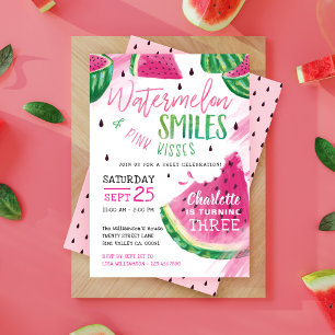 Fruité douce Watermelon Invitation fête d'annivers