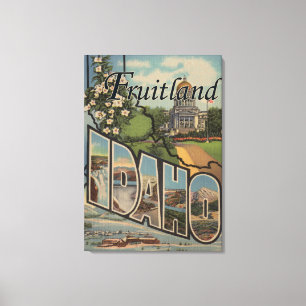 Fruitland, Idaho - große Buchstabe-Szenen Leinwanddruck