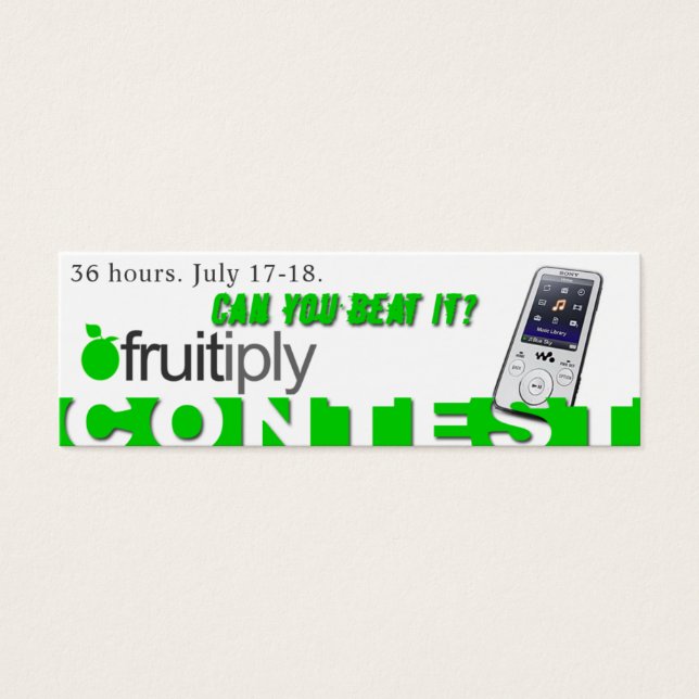 Fruitly Contest (Vorderseite)