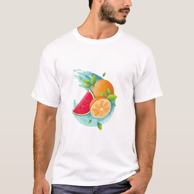 Fruits à l'oeil qui s'attrapent conception T-shirt (Devant)