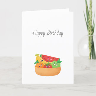 Fruits amusants Carte d'anniversaire