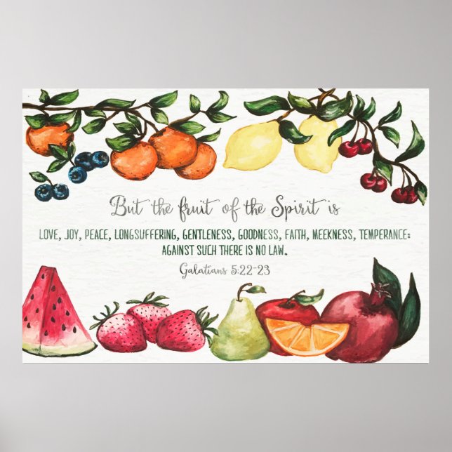 Fruits de l'Esprit, Galates 5:22-23 Poster (Devant)