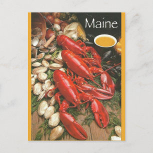 Fruits de mer vintages dans le Maine Carte postale