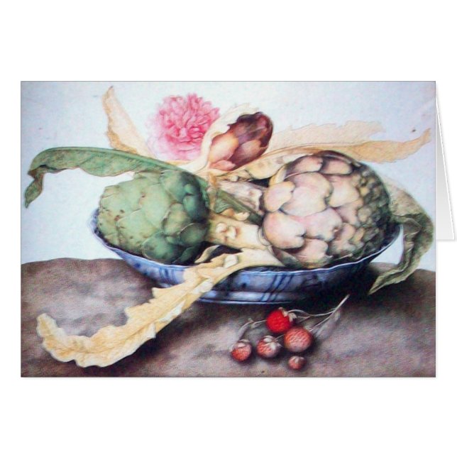 FRUITS DE SAISON 4- ARTICHOKES, ROSE & FRAISES (Devant horizontal)