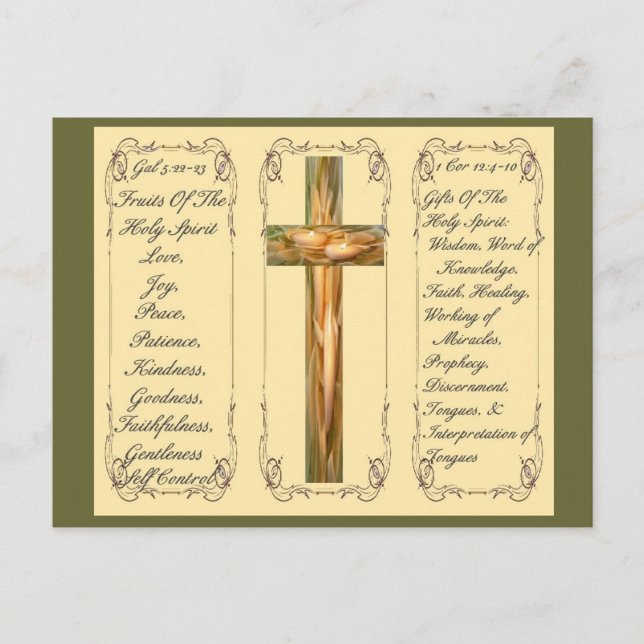 Fruits Et Cadeaux Du Saint-Esprit Carte Postale (Devant)